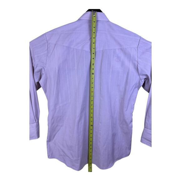 Roper Pearl Snap Shirt Mens Large Cream White 2 Pocket Western Cowboy Rodeo - Picture 12 of 16